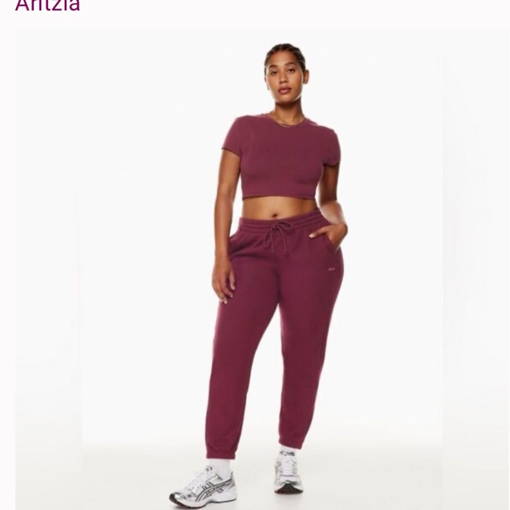 Aritzia TNA Sweatset - M - Spiced Burgundy